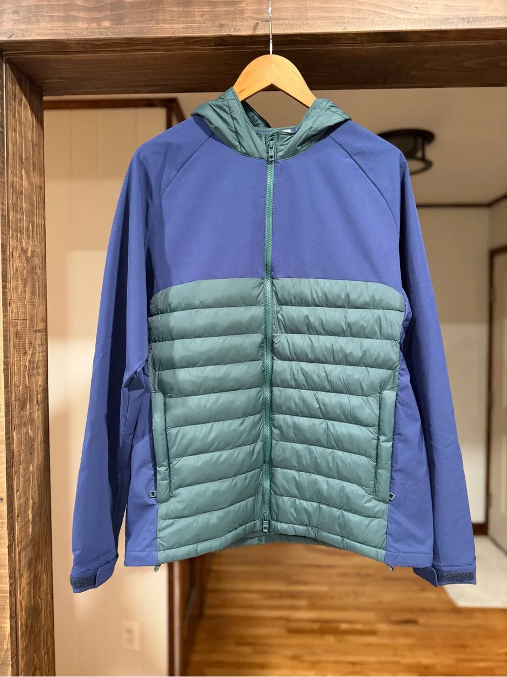 NWT Peter Millar Apex Hybrid Hoodie Jacket Nordic Pine Navy (Small)